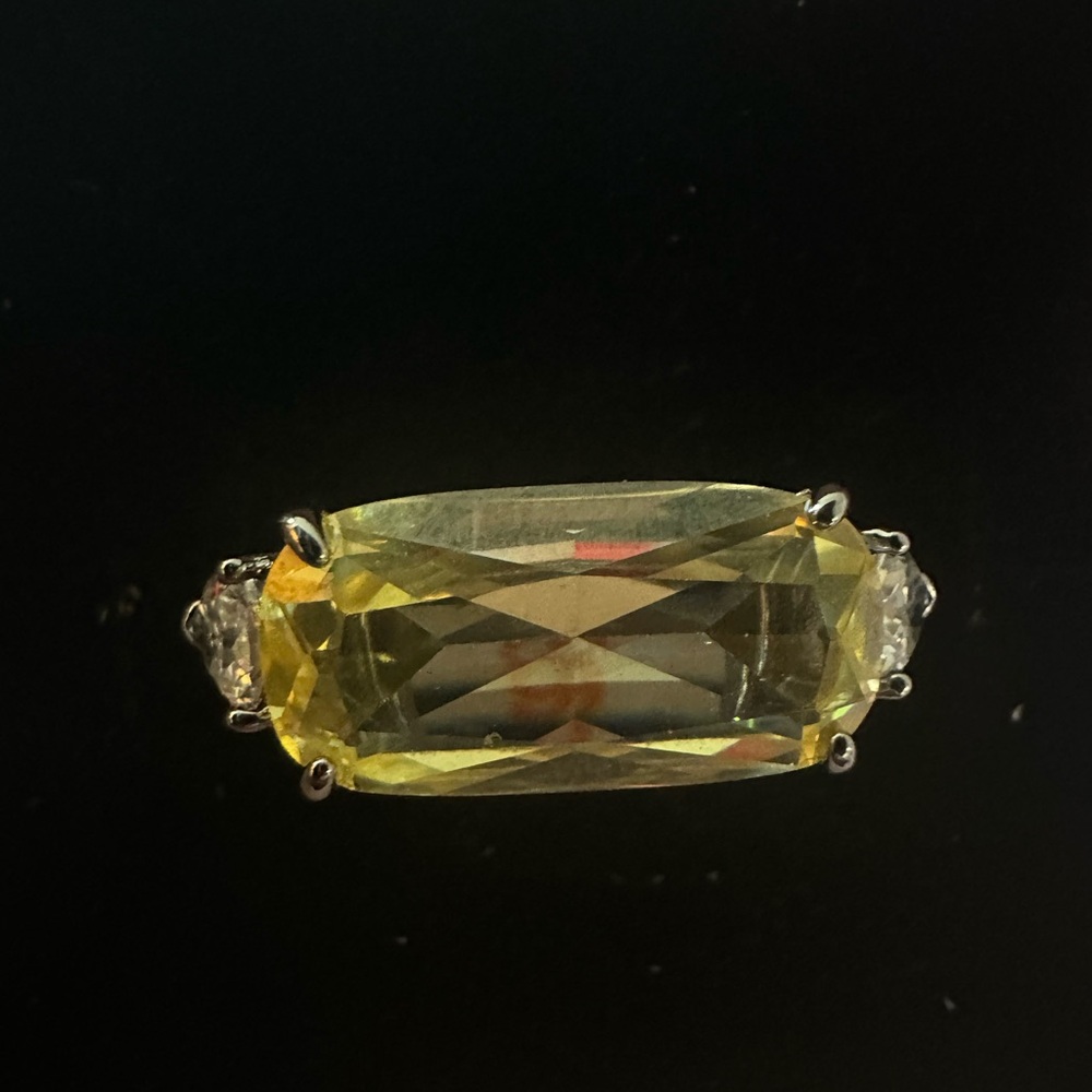 Radiant Yellow Gemstone Ring